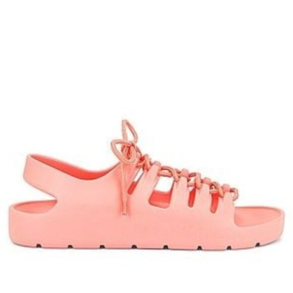 Bottega Veneta Women's Lace-Up Jelly Sandals Rubber Pink Size EU 38